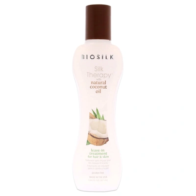 Shop Biosilk Silk Therapy With Organic Coconut Oil Leave-in Treatment For Unisex 5.64 oz Treatment In Silver