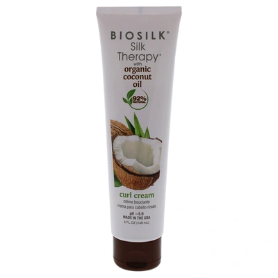 Shop Biosilk Silk Therapy With Organic Coconut Oil Curl Cream For Unisex 5 oz Cream In Silver