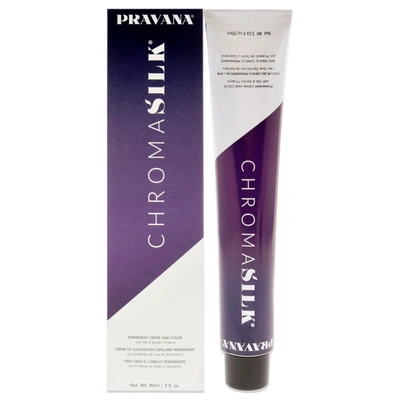 Shop Pravana Chromasilk Creme Hair Color - 6ntl Dark Neutral Lowlight For Unisex 3 oz Hair Color In Blue