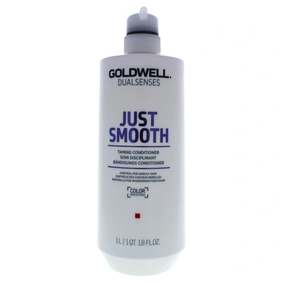 Shop Goldwell Dualsenses Just Smooth Taming Conditioner For Unisex 33.8 oz Conditioner In Silver