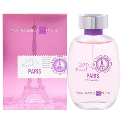 Shop Mandarina Duck Lets Travel To Paris For Women 3.4 oz Edt Spray In Purple