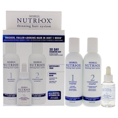 Shop Nutri-ox Noticeably Thin Normal Hair Starter Kit For Unisex 3 Pc Gift Set In Multi