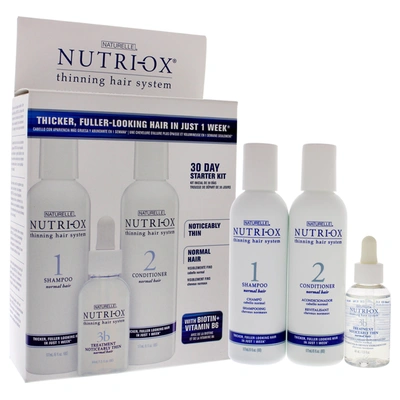 Shop Nutri-ox Noticeably Thin Normal Hair Starter Kit For Unisex 3 Pc Gift Set In Multi