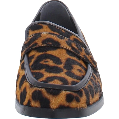 Shop Vionic Sellah Womens Calf Hair Animal Print Loafers In Brown