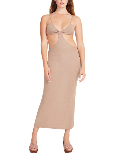 Shop Bb Dakota Womens Open Back Cut Out Bodycon Dress In Brown