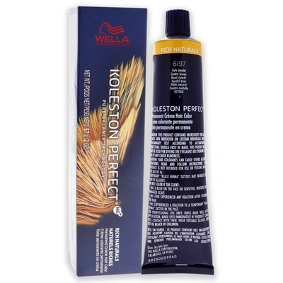 Shop Wella Koleston Perfect Permanent Creme Hair Color - 6 97 Dark Blonde-cendre Brown For Unisex 2 oz Hair Col In Blue