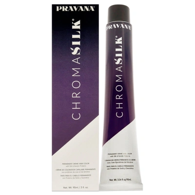 Shop Pravana Chromasilk Creme Hair Color - 7.22 Intense Beige Blonde For Unisex 3 oz Hair Color In Blue