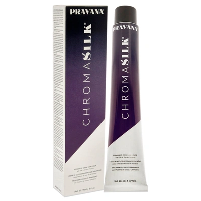 Shop Pravana Chromasilk Creme Hair Color - 7.22 Intense Beige Blonde For Unisex 3 oz Hair Color In Blue