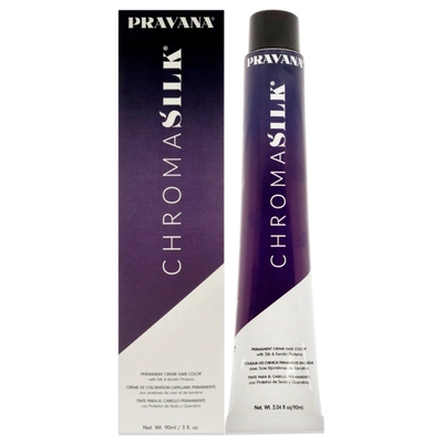 Shop Pravana Chromasilk Creme Hair Color - 10.07 Extra Light Sheer Violet Blonde For Unisex 3 oz Hair Color In Blue
