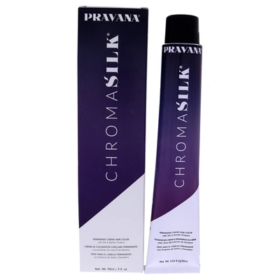 Shop Pravana Chromasilk Creme Hair Color - 4.45 Copper Mahogany Brown For Unisex 3 oz Hair Color In Blue