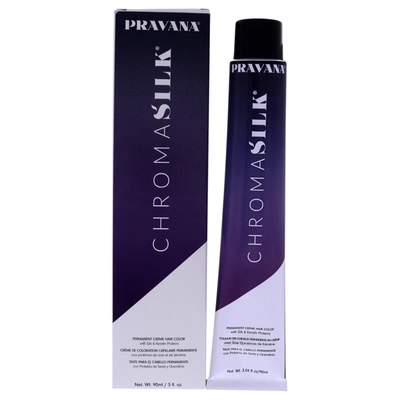 Shop Pravana Chromasilk Creme Hair Color - 5.45 Light Copper Mahogany Brown For Unisex 3 oz Hair Color In Blue