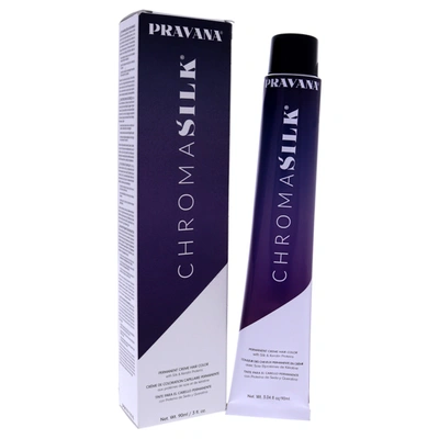 Shop Pravana Chromasilk Creme Hair Color - 7.7 Light Violet Blonde For Unisex 3 oz Hair Color In Blue