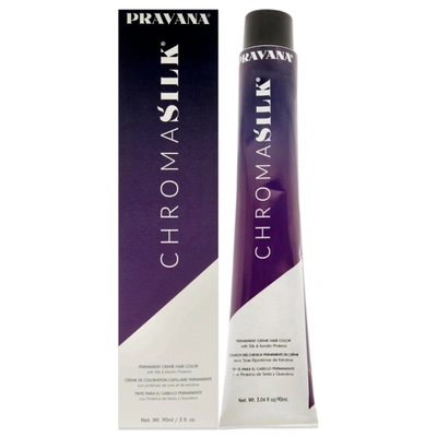 Shop Pravana Chromasilk Creme Hair Color - 6.37 Dark Golden Violet Blonde For Unisex 3 oz Hair Color In Blue
