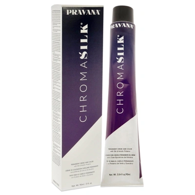 Shop Pravana Chromasilk Creme Hair Color - 6.37 Dark Golden Violet Blonde For Unisex 3 oz Hair Color In Blue