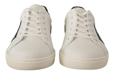 Shop Dolce & Gabbana Leather Low Top Men's Sneakers In White