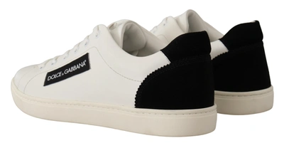 Shop Dolce & Gabbana Leather Low Top Men's Sneakers In White