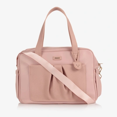 Shop Mayoral Girls Pink Faux Leather Changing Bag (40cm)