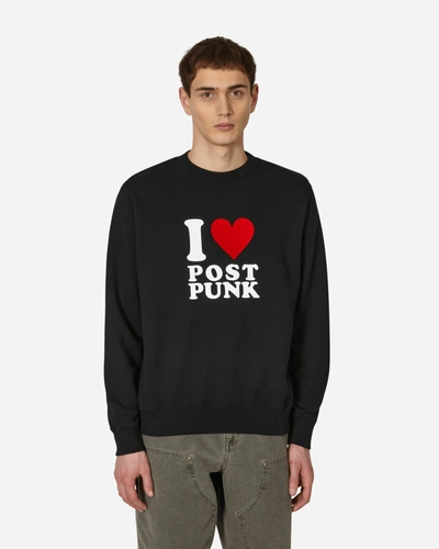 Shop Undercover I Love Punk Crewneck Sweatshirt In Black