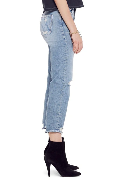 Shop Mother The Tomcat Ripped Crop Straight Leg Jeans In The Confession