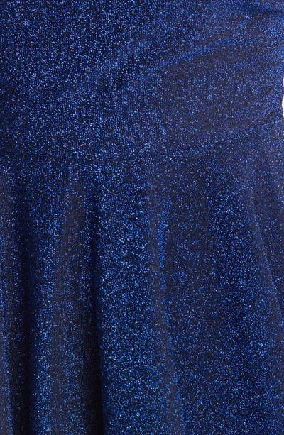 Shop Lulus Best Date Ever Sparkle Cocktail Minidress In Blue Metallic