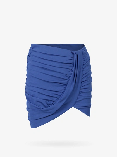 Shop Balmain Skirt In Blue