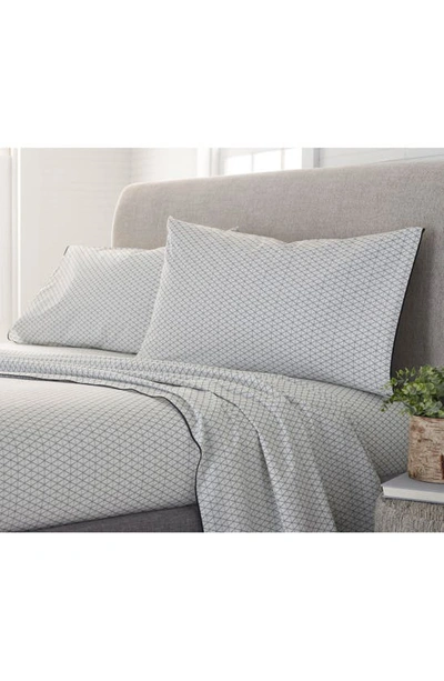 Martex Organic Cotton Sheet Set In Charcoal/white