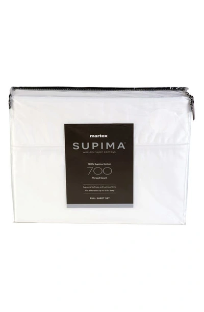 Shop Martex Iris 700 Thread Count 100% Supima Cotton Sheet Set In Bright White