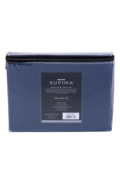 Shop Martex Iris 700 Thread Count 100% Supima Cotton Sheet Set In Blue Indigo