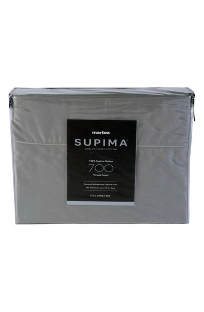 Shop Martex Iris 700 Thread Count 100% Supima Cotton Sheet Set In Limestone