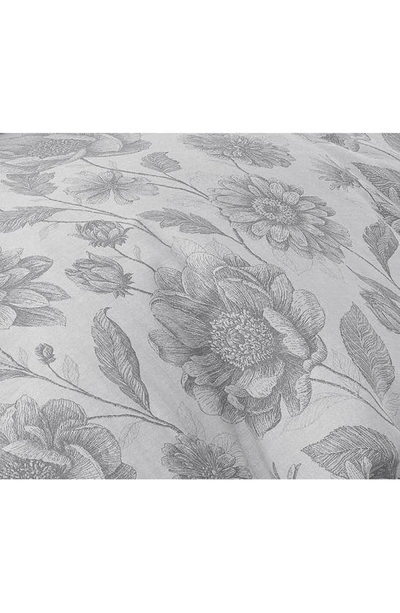 Shop Martex Floral Meadow 100% Organic Cotton Comforter Set In Gray