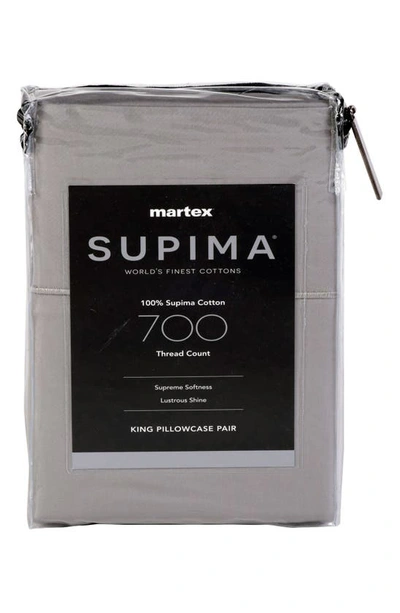 Martex Set Of 2 Solid 700 Thread Count 100% Supima Cotton Pillowcases In Limestone