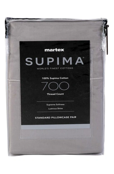 Martex Set Of 2 Solid 700 Thread Count 100% Supima Cotton Pillowcases In Limestone