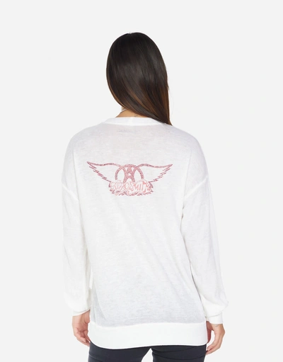 Lauren Moshi Zeta Vintage Aerosmith In Milk Burnout