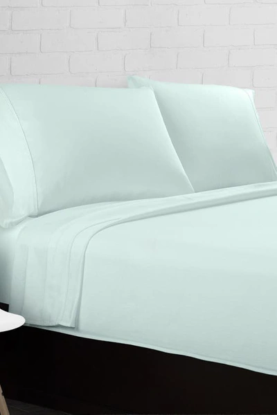 Pg Goods Luxe Cotton Percale Crisp Sheet Set In Mint