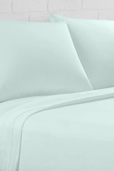 Pg Goods Luxe Cotton Percale Crisp Sheet Set In Mint