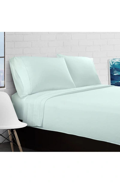 Pg Goods Luxe Cotton Percale Crisp Sheet Set In Mint