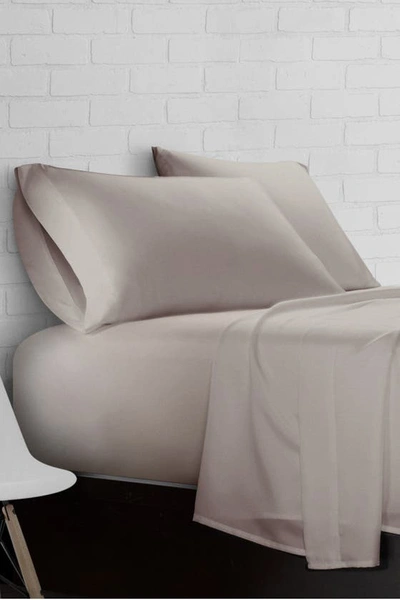 Ella Jayne Home Aqua Super Soft Triple Brushed Microfiber 4-piece Full Sheet Set In Silver