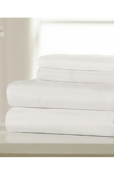 Ella Jayne Home Aqua Super Soft Triple Brushed Microfiber 4-piece Full Sheet Set In White