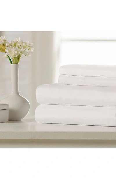 Ella Jayne Home Aqua Super Soft Triple Brushed Microfiber 4-piece Full Sheet Set In White