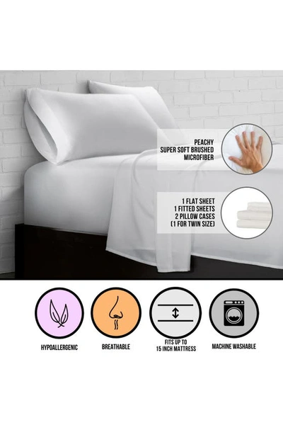 Ella Jayne Home Aqua Super Soft Triple Brushed Microfiber 4-piece Full Sheet Set In Charcoal