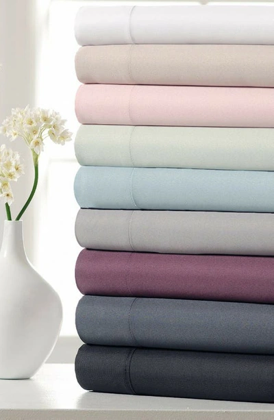 Ella Jayne Home Aqua Super Soft Triple Brushed Microfiber 4-piece Full Sheet Set In Charcoal