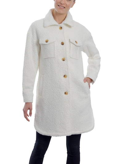 Shop Bcbgeneration Womens Lightweight Cold Weather Shirt Jacket In Grey