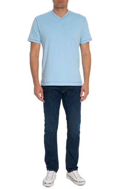 Robert Graham Holton Short Sleeve T-shirt In Light Blue