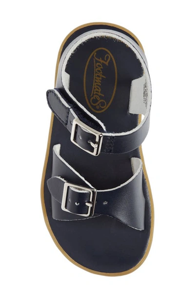 Shop Footmates Tide Waterproof Sandal In Navy Micro