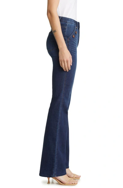 Wit & Wisdom 'ab'solution Button Trim Flare Jeans In Indigo