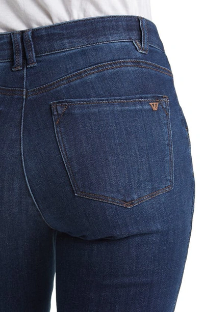 Shop Wit & Wisdom 'ab'solution Button Trim Flare Jeans In Indigo