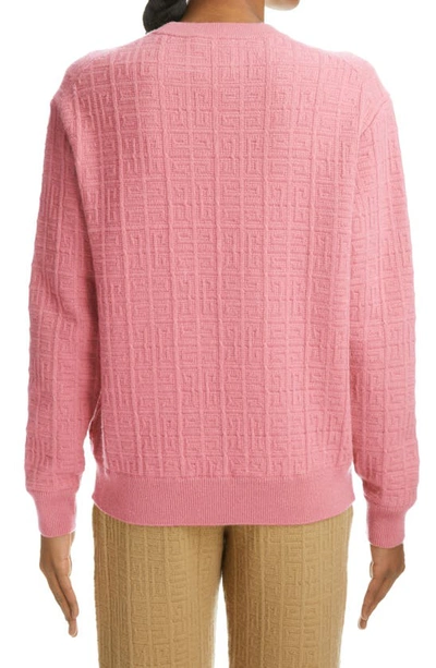 Shop Givenchy 4g Cashmere Sweater In Bright Pink
