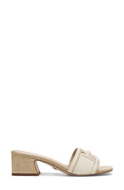 Sam Edelman ‘waylon' 45 Double E Single Band Leather Block Heeled Sandals In Modern Ivory