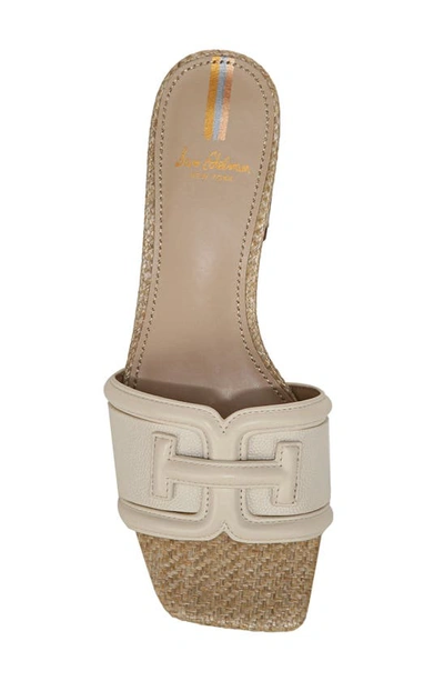 Sam Edelman ‘waylon' 45 Double E Single Band Leather Block Heeled Sandals In Modern Ivory