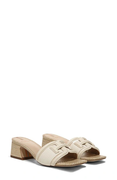 Sam Edelman ‘waylon' 45 Double E Single Band Leather Block Heeled Sandals In Modern Ivory